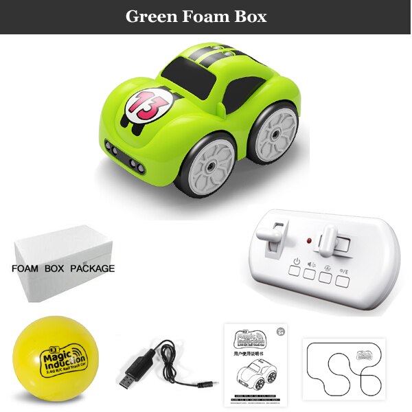 Magic Inductie Afstandsbediening Auto Rc Cartoon Gebaar Sensor Tracking Draadloze Follow Zwarte Lijn Rc Speelgoed Voor Kinderen Jongens: WHITE