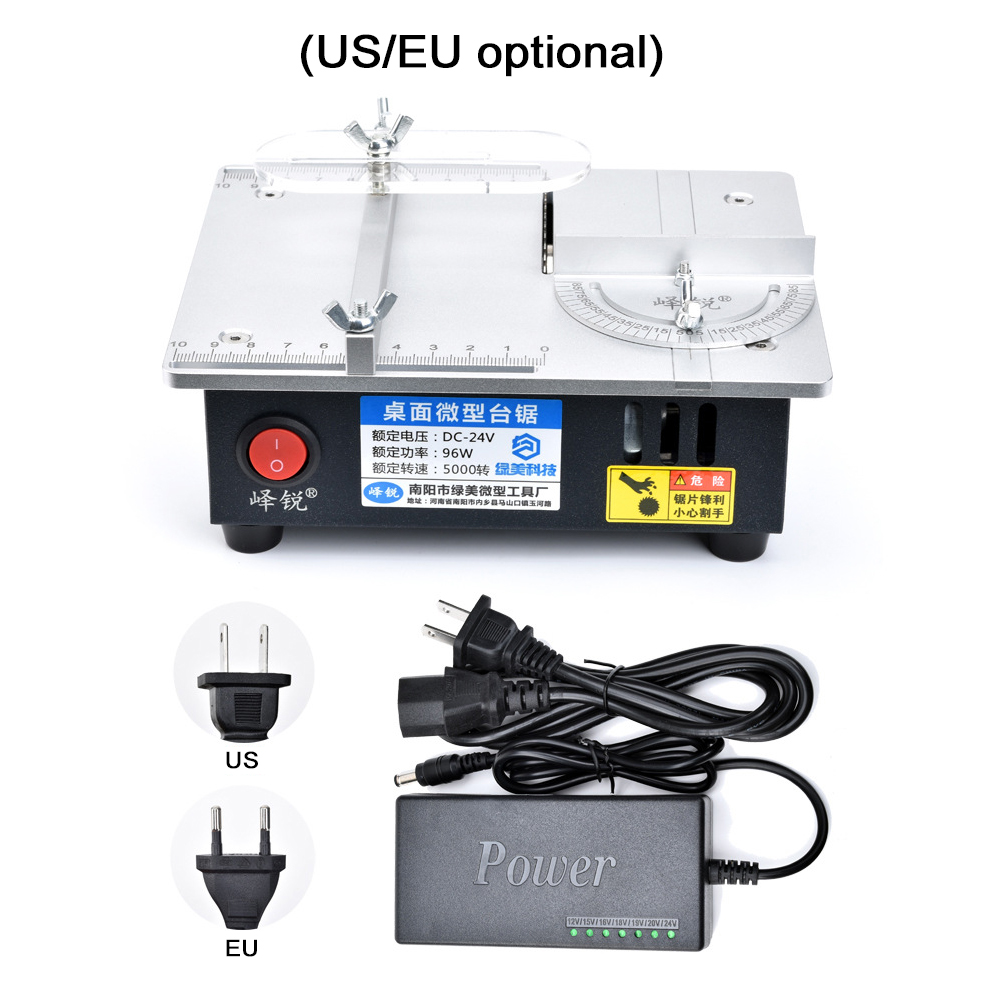 Mini Table Saw Electric Handmade Woodworking Bench Desktop Lathe Machine Small Household DIY Wood Cutting Saw Power Tool