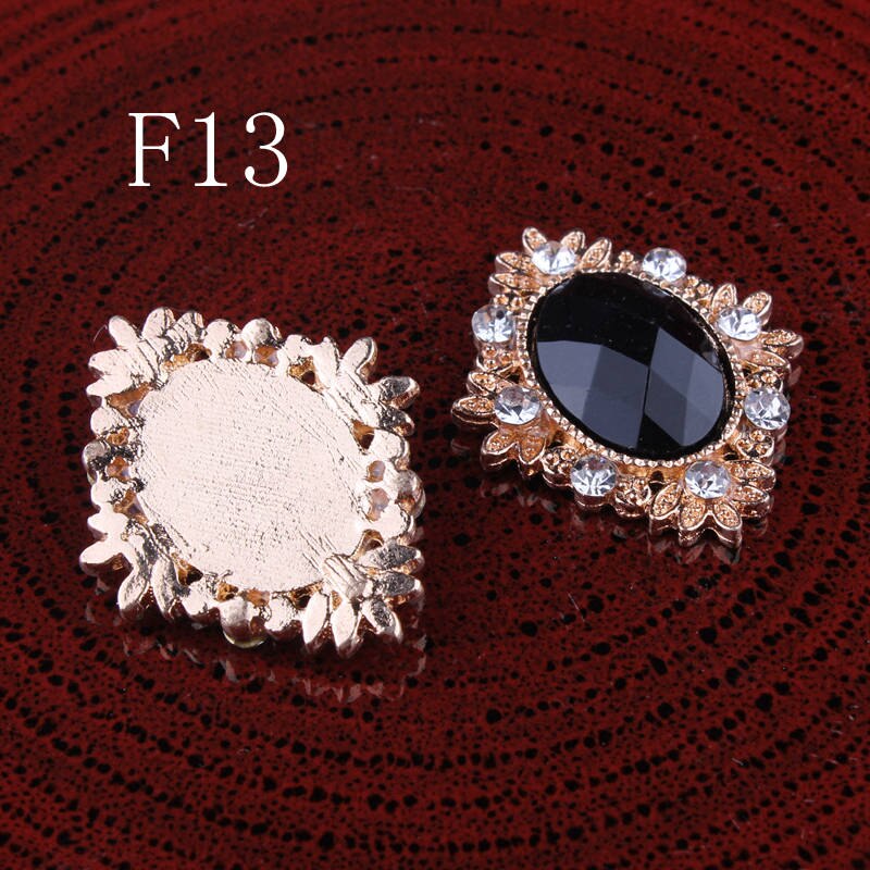 120 stuks/partij 18 kleuren bling paardenoog decoratieve platte kristalknopen voor haaraccessoires metalen strass-knopen voor knutselwerkjes: F13