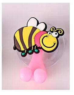 Tandenborstelhouder Zuig Cartoon Dier Tandpasta Opbergrek Tandenborstel Dispenser Badkamer Organizer Accessoires: bee