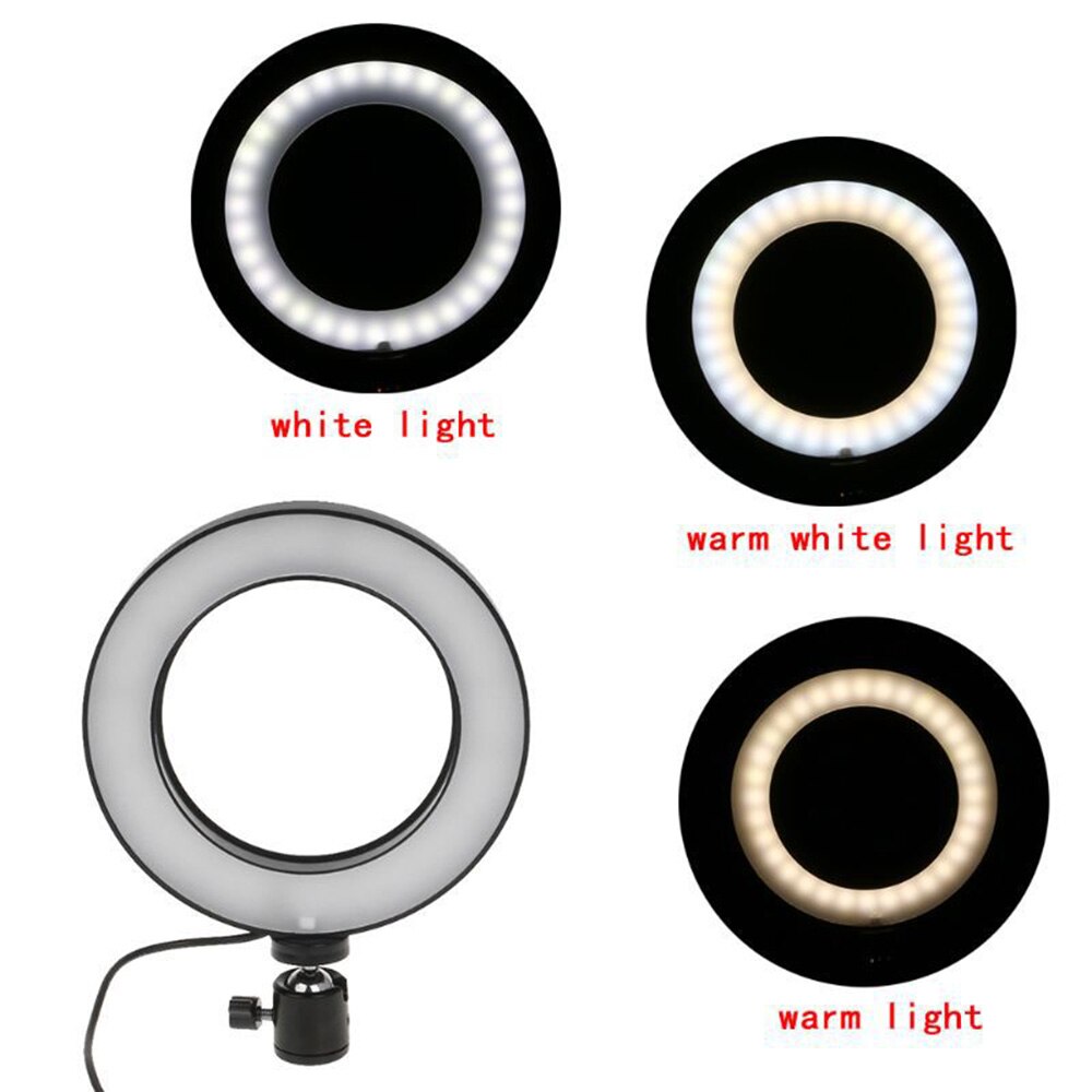 20cm LED ring light dimmable USB light for photography camera studio makeup light scene lighting