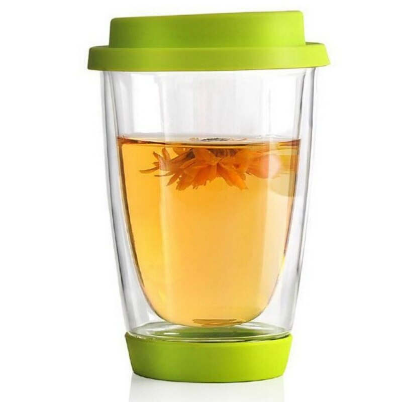 Bodum Tea Coffee Double Wall Cafetiere Replacement Glass Glazing Travel Mugs Bilayer Anti Scald Portable Teacup Thermos 350ML