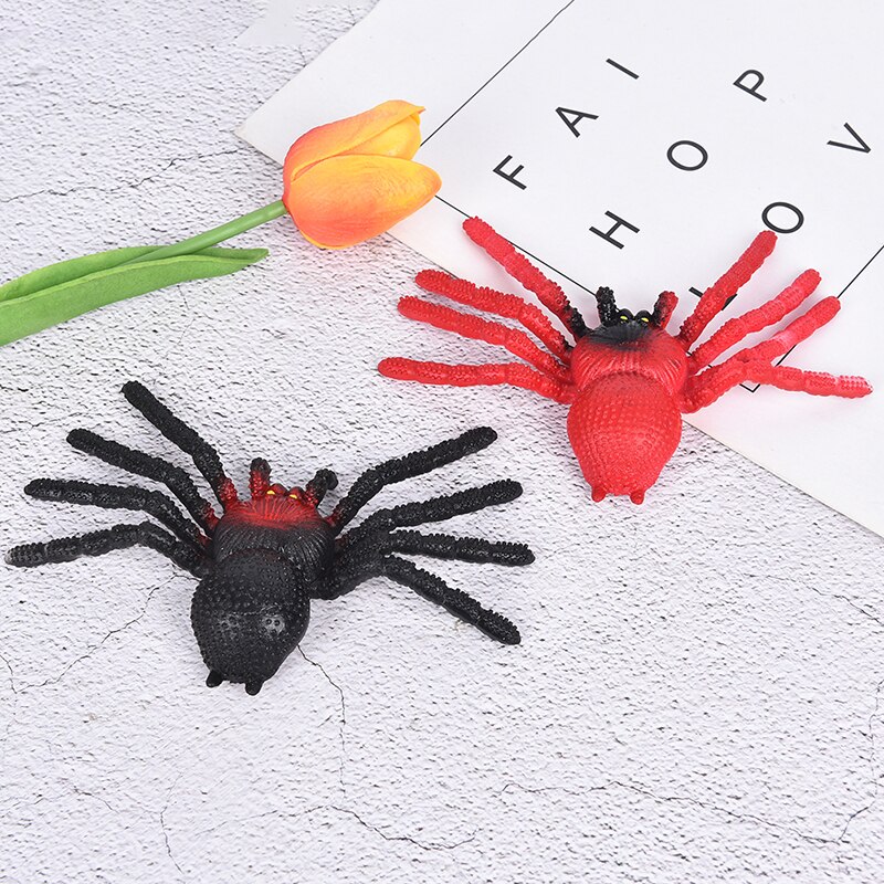 1Pc Große Halloween Plüsch Spinnen Kinder Kinder Spielzeug Plüsch Schwarz Farbmix Stil Für Party Halloween Dekoration Witz Spielzeug