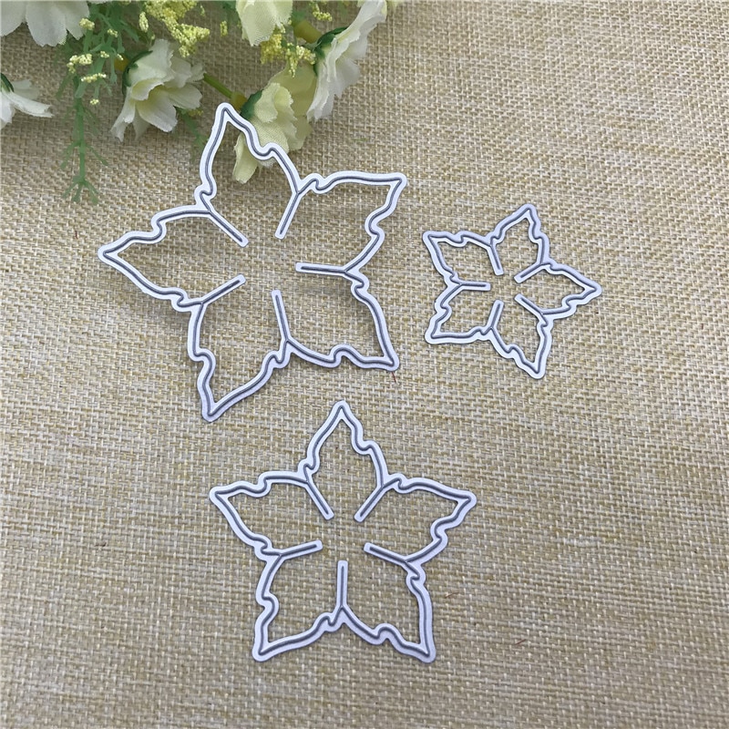 Ensemble de fleurs décoratives, matrices de découpe en métal, pochoirs pour bricolage, Scrapbooking décoratif, gaufrage artisanal, modèle de découpe 3 pièces