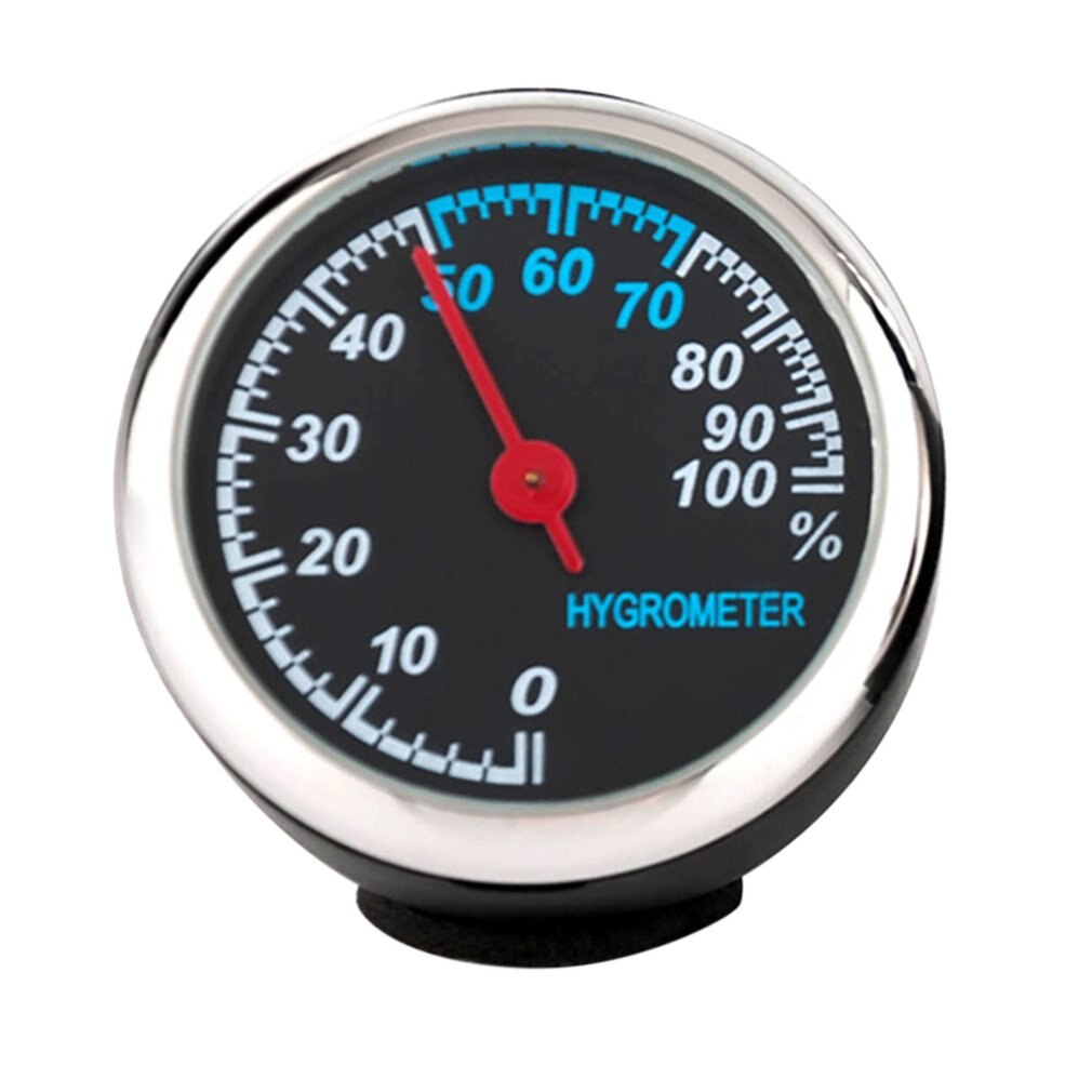 Round Shape Car Automobile Digital Clock Auto Watch/Thermometer/Hygrometer Car Interior Decoration Ornament Car Styling: Humidity