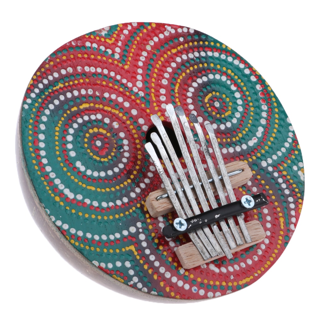 Exquisite 7 Key Kalimba African Tribe Style Finger Percussion for Kids Friends