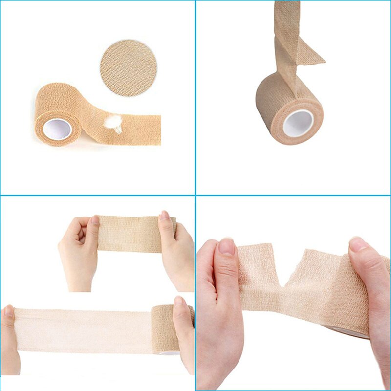 4 Pieces Elastoplast Bandage 4.5m Length Self Adhesive Sports Protector Breathable Elastic Bandage Gym Athletic Tape