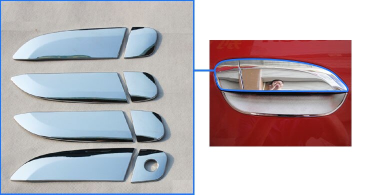 for Chevrolet Sail Sail Classic Chrome Door Handles Covers Chevy Chromium Styling Car Accessories Stickers Car Styling