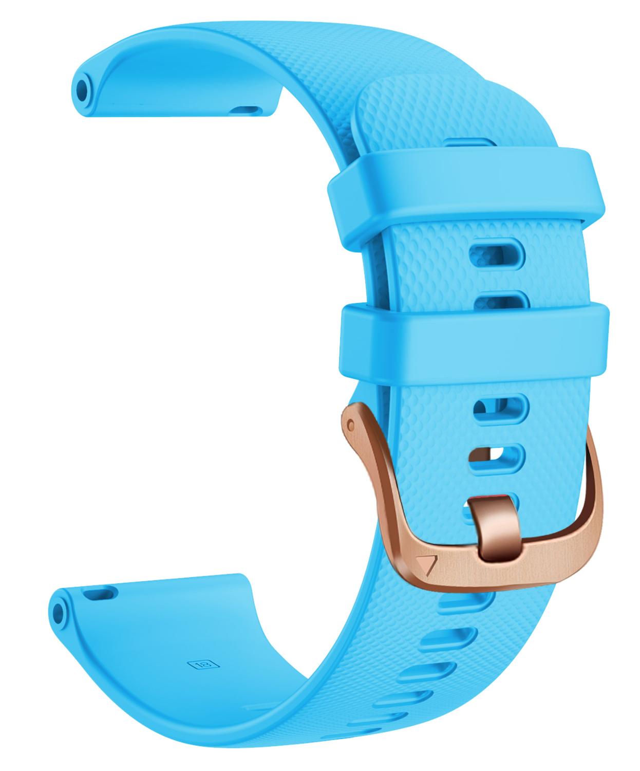 Pour garmin Vivomove3S/Vivoactive 4s 18mm Silicone remplacement wirst Bracelet pour Huawei B5/Huawei montre 18mm/Huawe honour1 Bracelet: 天空蓝