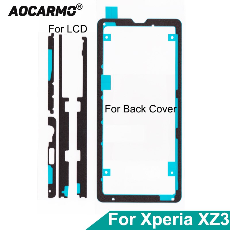 Aocarmo Voor Sony Xperia XZ3 H9493 Front Lcd Display Waterdichte Lijm Achterdeur Batterij Cover Sticker Lijm Vervanging 6.0&quot;