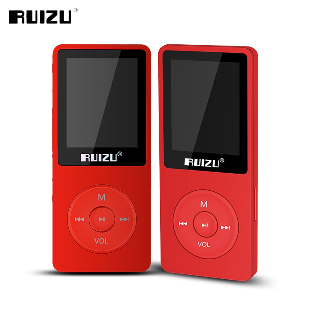 Ruizu X02 MP3 Player 8GB Portable Music Walkman Ultrathin Lossless Sound Music Media MP3 Players With FM Radio E-book Recording