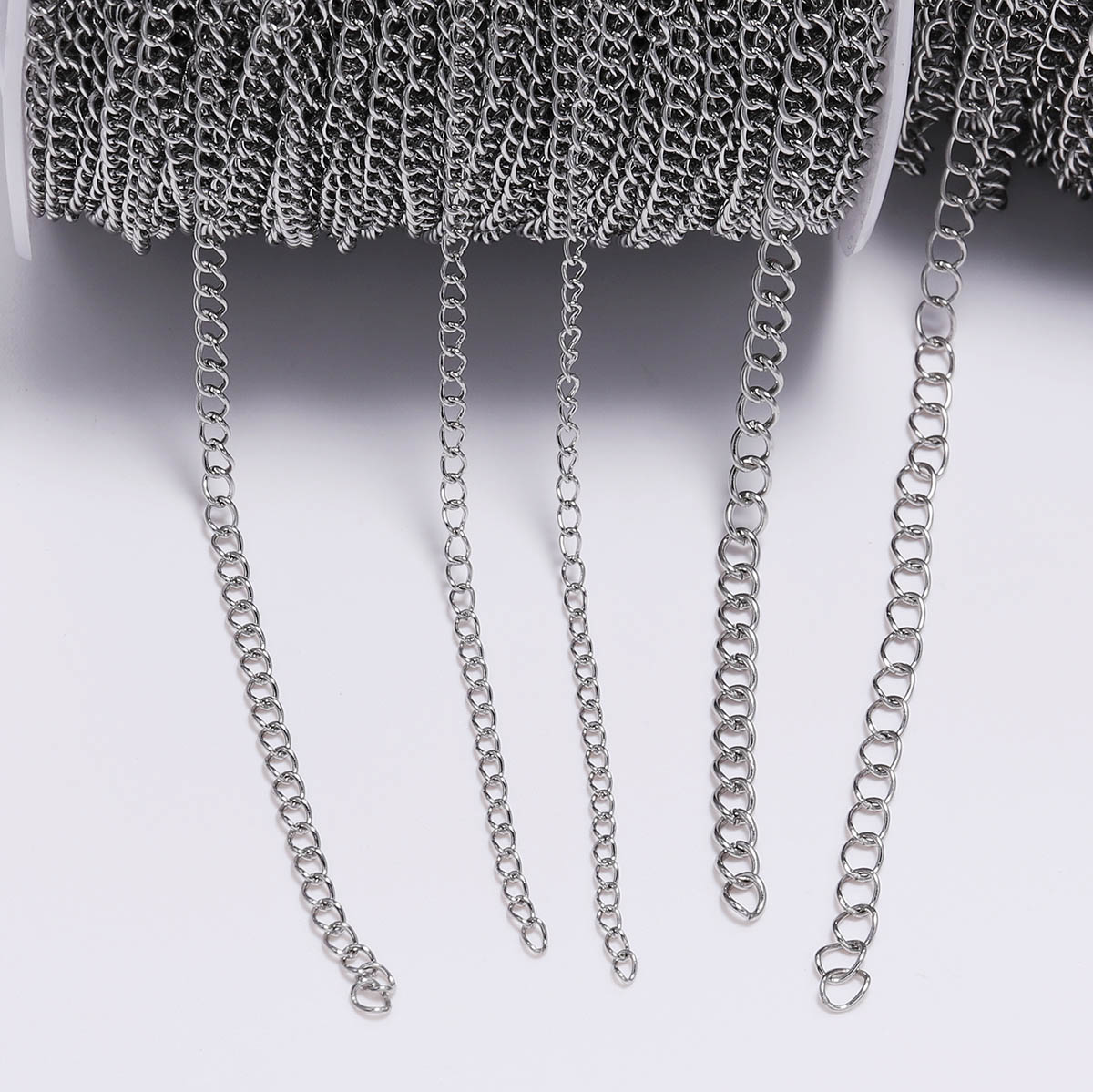 5M/Lot Stainless Steel Necklaces Chains 1.2 2.2 2.4 3.0 4.0mm Bulk Jewellery Chain For DIY Jewelry Making Findings Accessories