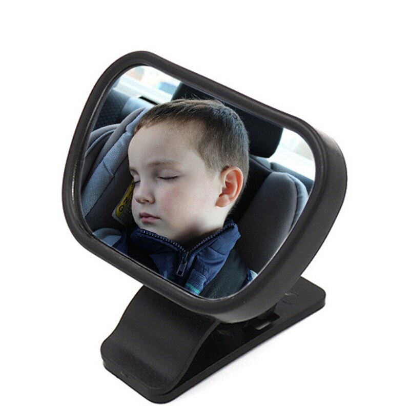 Miniespejo de seguridad para asiento trasero de coche, ajustable, convexo, Monitor para Bebés, Estilismo para coche, 2 en 1
