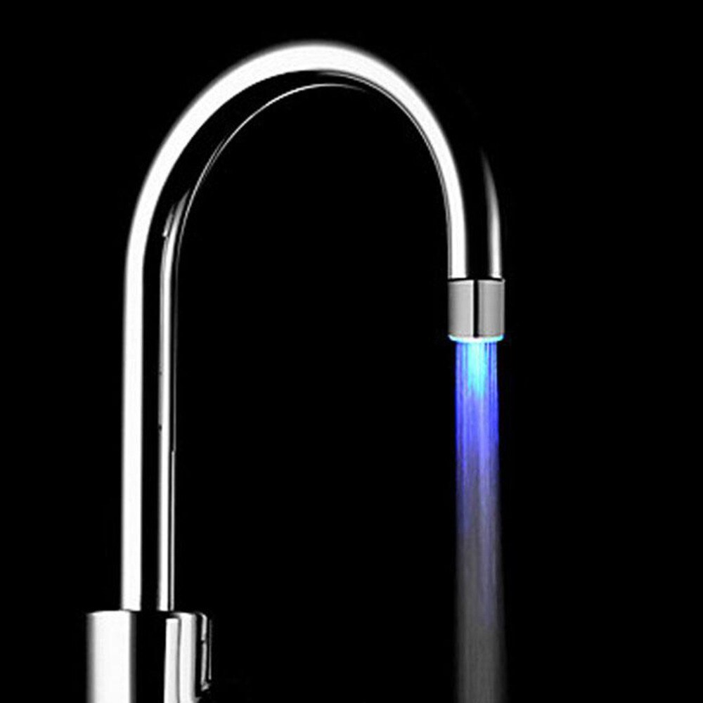 1pcs Temperature Sensor LED Light Water Faucet Tap Glow Lighting Shower Spraying Faucet for Kitchen Bathroom