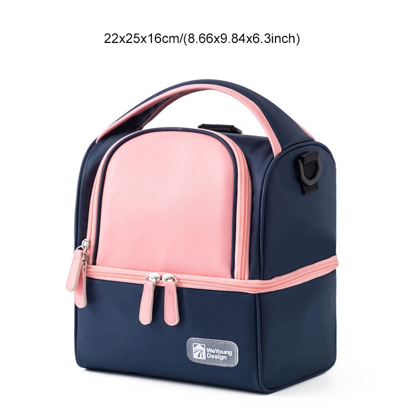 Double Layer Opslag Thermische Zak Draagbare Baby Fles Voedsel Isolatie Lunch Pouch Moedermelk Behoud Rugzak Accessoires: Pink B