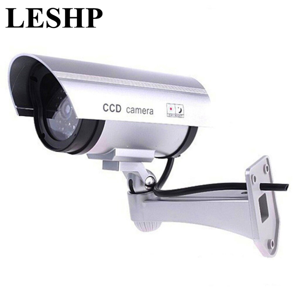 Leshp ca -11 monitor beveiligingsagent simulatie bewaking bullet camera buiten binnen dummy ir-camera met rood knipperlicht