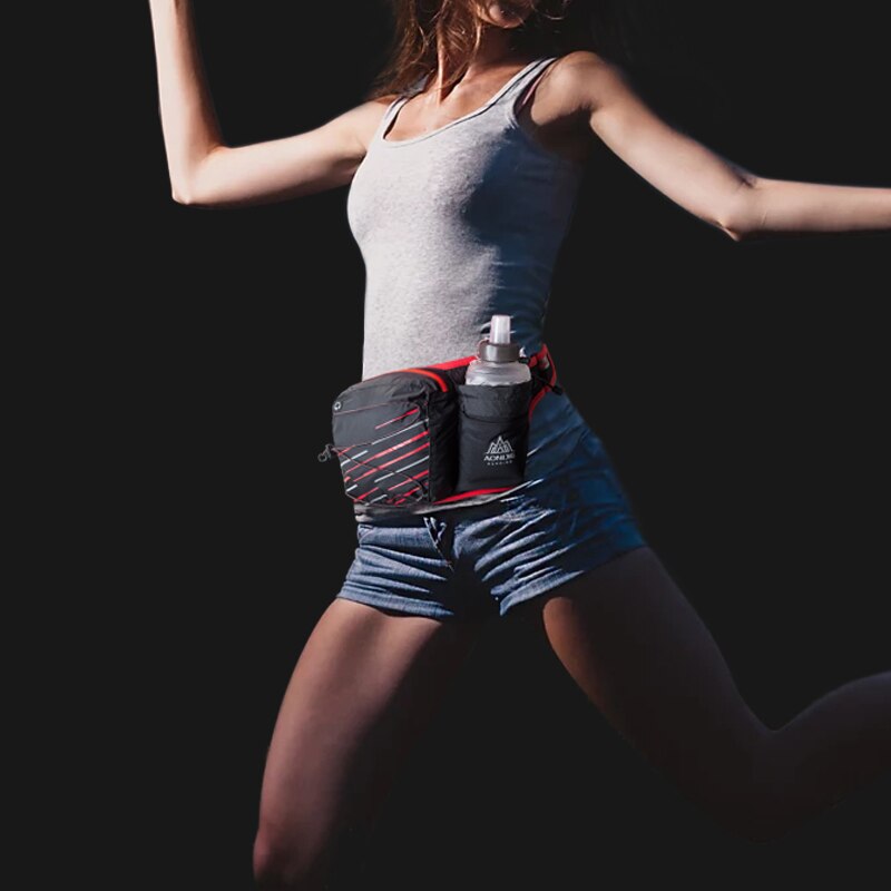 AONIJIE W949 Marathon Jogging Cycling Running Hydration Belt Waist Bag Pouch Fanny Pack Cell Phone Holder For 500ml Water Bottle