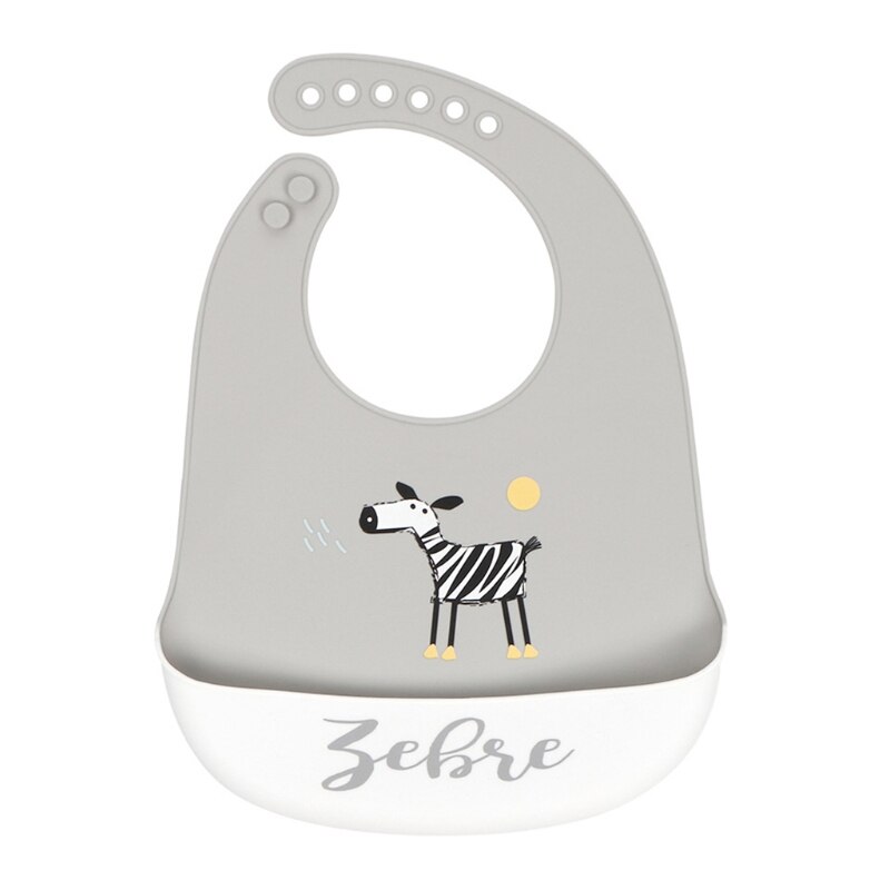 Baby Cartoon Waterproof Bibs Food Grade Silicone Newborn Feeding Saliva Towel: 1
