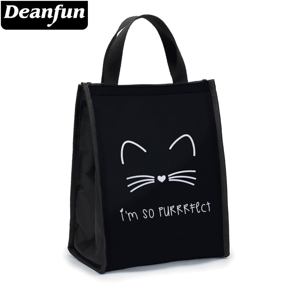 Deanfun-Bolsa de almuerzo térmica de gran capacidad para hombre, bolso de mano impermeable para la comida, Picnic, para mujer