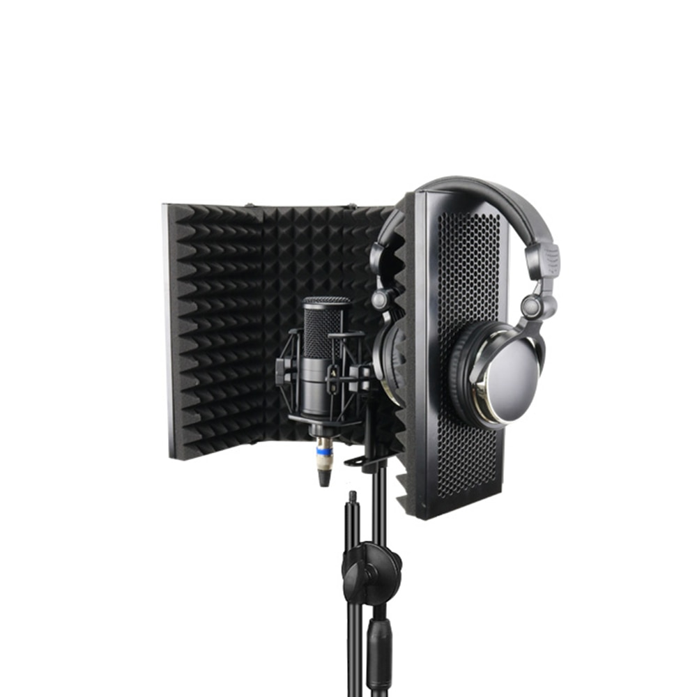 Microphone pliable Isolation acoustique bouclier alliage mousse acoustique panneau Studio enregistrement Studio Microphone accessoires