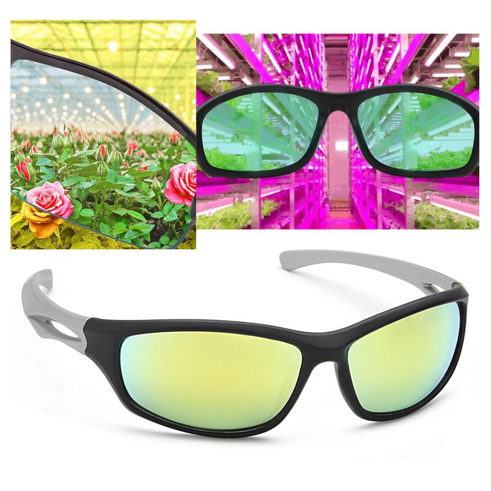 Protection Hydroponic Indoor LED Grow Room UV / IR Glasses Polarization UV Lamp For Plants Protect Glasses
