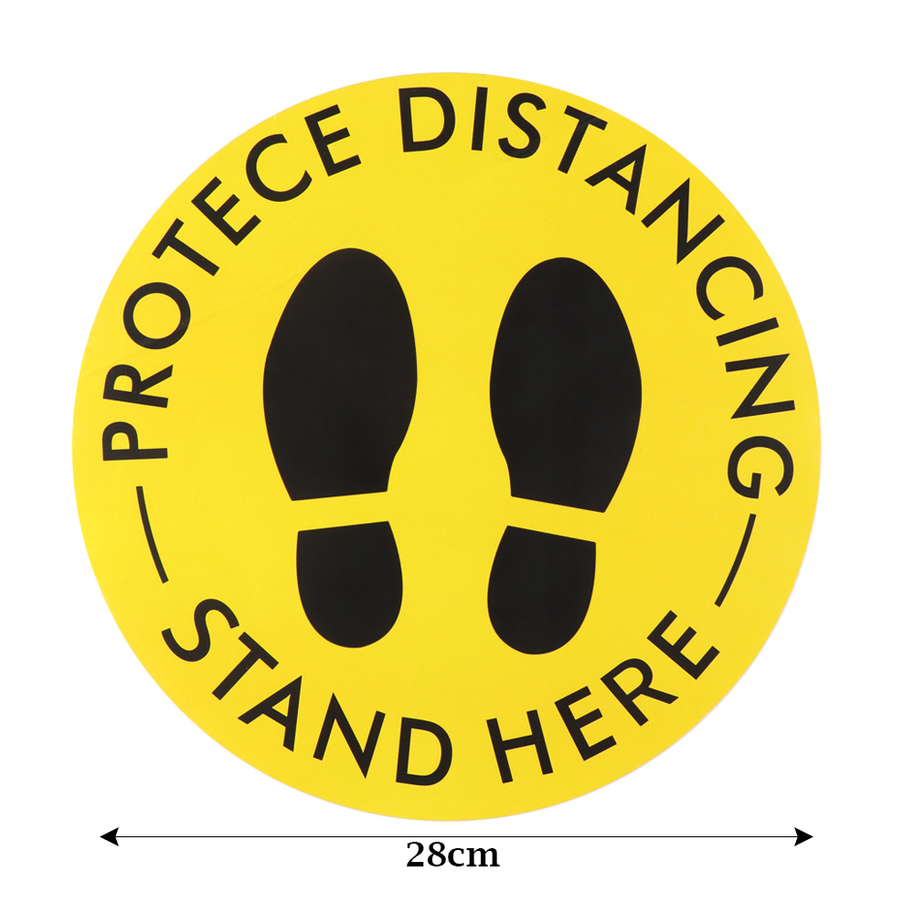 Vinyl Keep Your Distance Sticker Rectangle/Round Self-adhesive Sticker Driving/ School/ Instructor Safety Warning Floor Decal