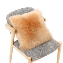 2019New Soft Faux Wol Wasbaar Kussen Warm Harige Seat Hartvormige Kussen Lange Pluche Kussen Voor Auto Kantoor Stoelen banken