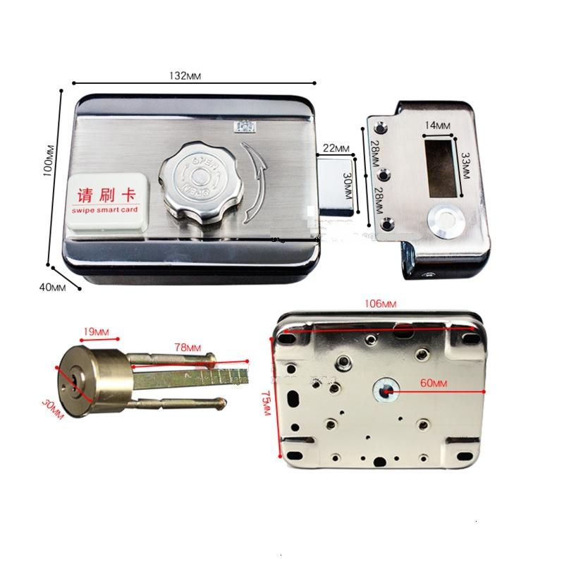 30 pièces étiquettes à puce porte et porte serrure système de contrôle d'accès électronique intégré RFID ID lecteur porte jante serrure pour interphone