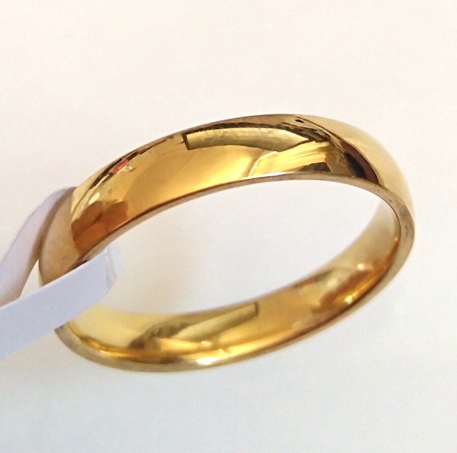 Grote partijen 50 stuks gouden 4mm paar trendy roestvrijstalen bandringen voor een geliefde bruiloft of jubileum