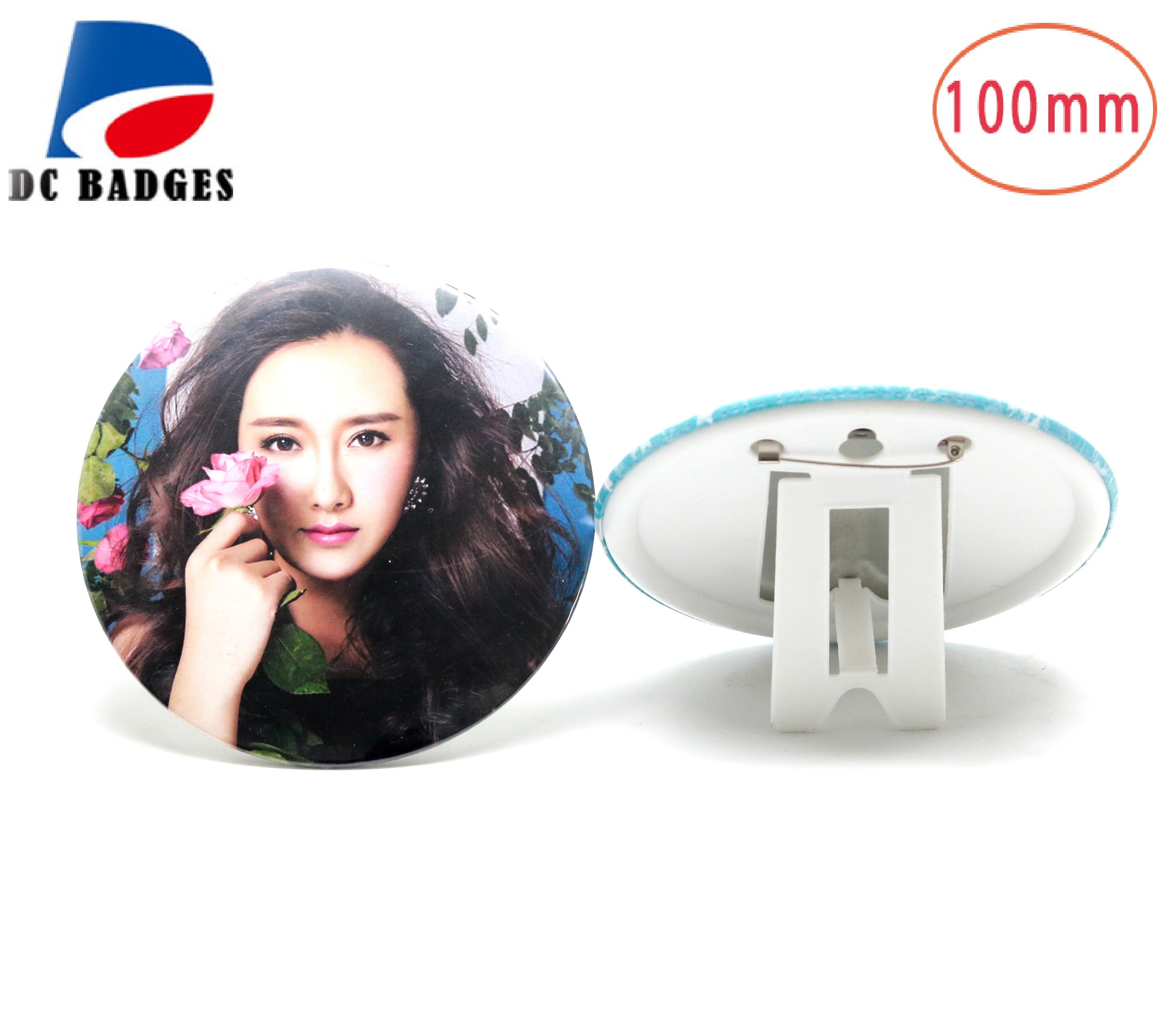 200 sets VAN 100MM Blank Knop Badge Fotolijst materiaal, DIY foto staner nodig Grote Knop Machine Maken