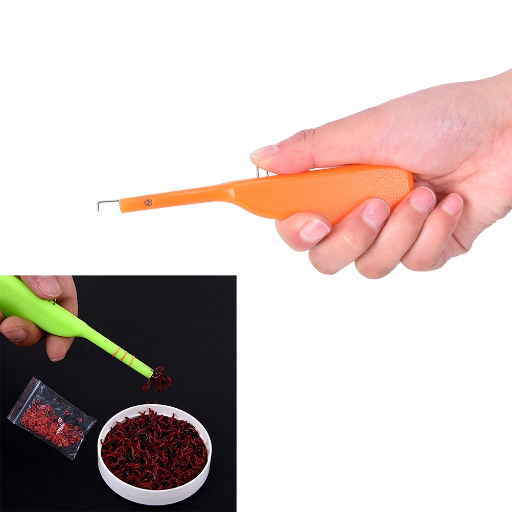 Tilfeldig farge fiske tilbehør rød orm lobworm maggots karpe fiske banderbaits verktøy