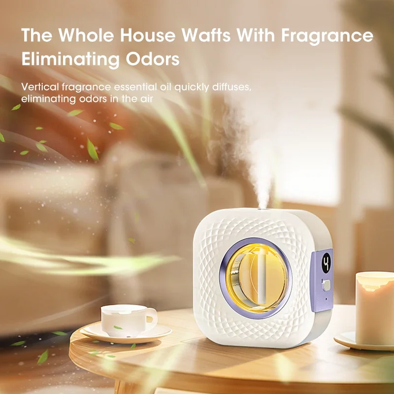 Difusor de Aroma inteligente purificador de aire pantalla Digital aceites esenciales de plantas 4 engranajes montaje en pared mesa carga USB sala de estar