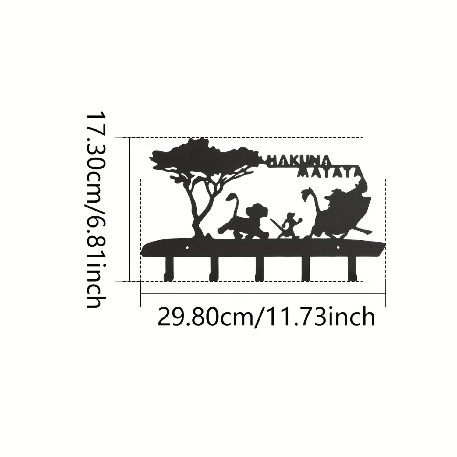 Key Holder for Wall Decorative, Key Rack for Wall, Metal Wall Decor for Office, Hallway, Entryway, Key Hooks Hanging Keys: Light Grey