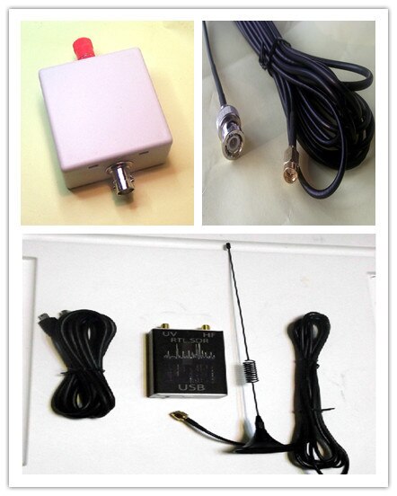 100KHz - 1.7GHz full band UV HF RTL.SDR USB Tuner Receiver & 6M antenna & balun 9:1
