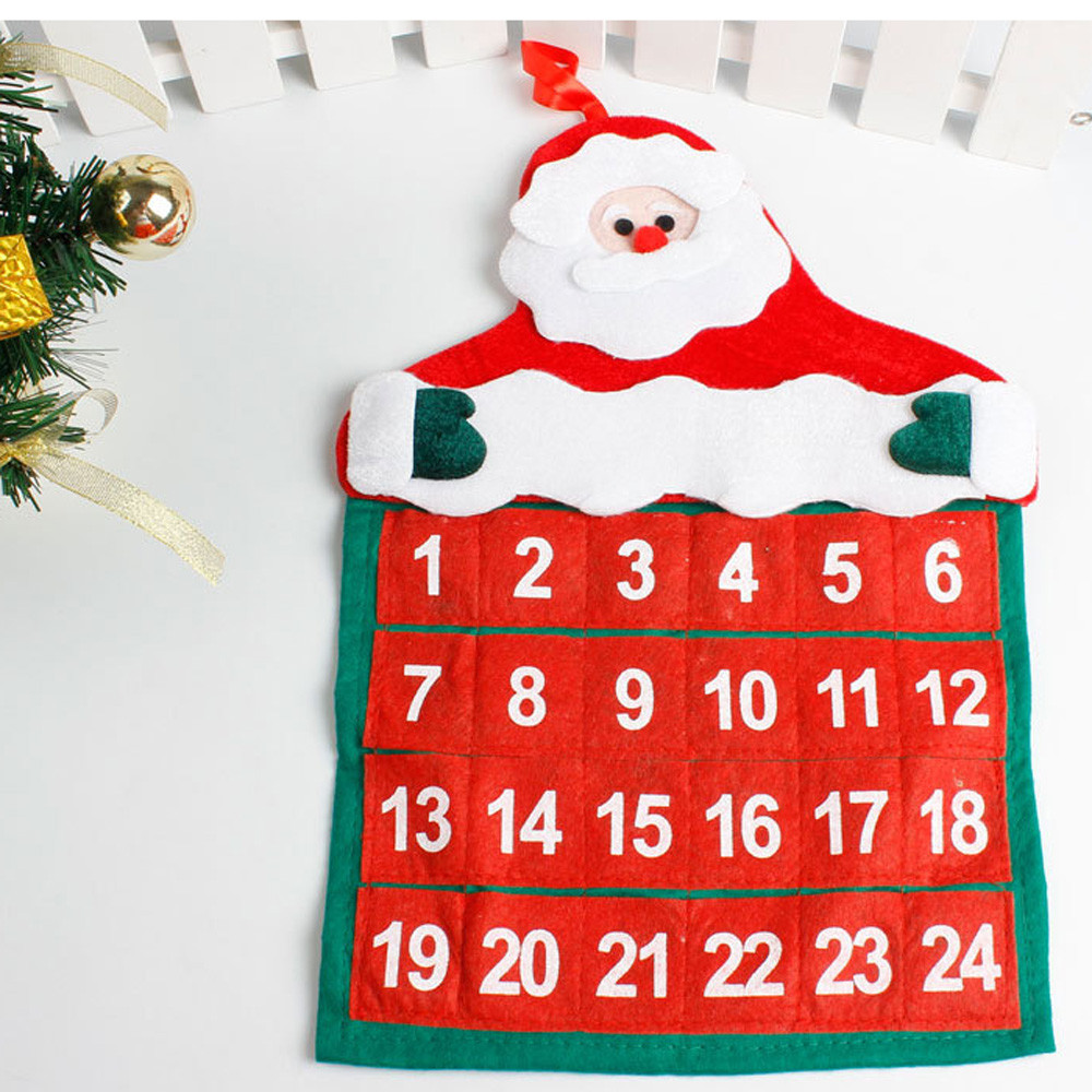 Kerstversiering Kerstman Kalender Hotel Lobby Familie Hanger Advent Countdown Kalender Muur Kalender Woondecoratie 32