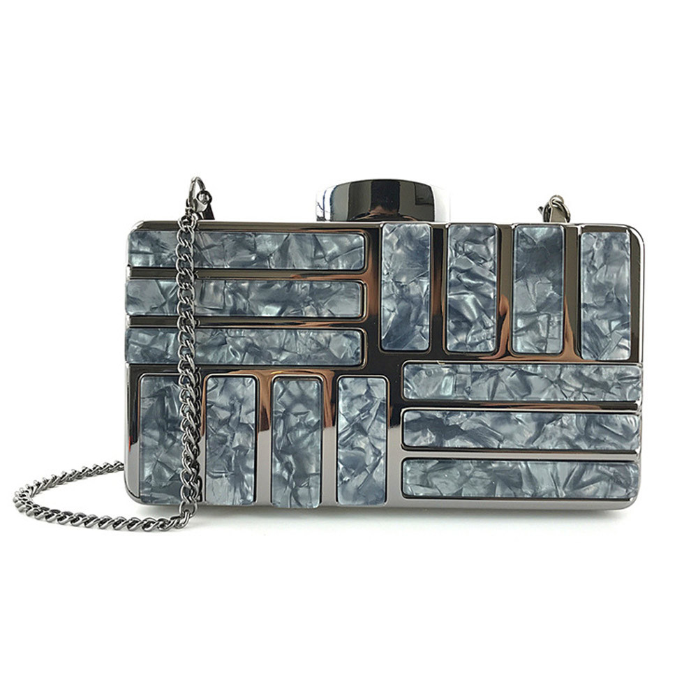 Kvinnor akryl dekoration kopplingar kväll kedja crossbody väskor fest handväska damväskor plånbok koppling kväll väska #y2