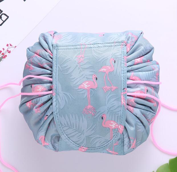 Wehyah Foldable Travel Bag Packing Organizers Travel Magic Pouch Drawstring Bags Wash Toiletries Bag ZY110: Flamingo