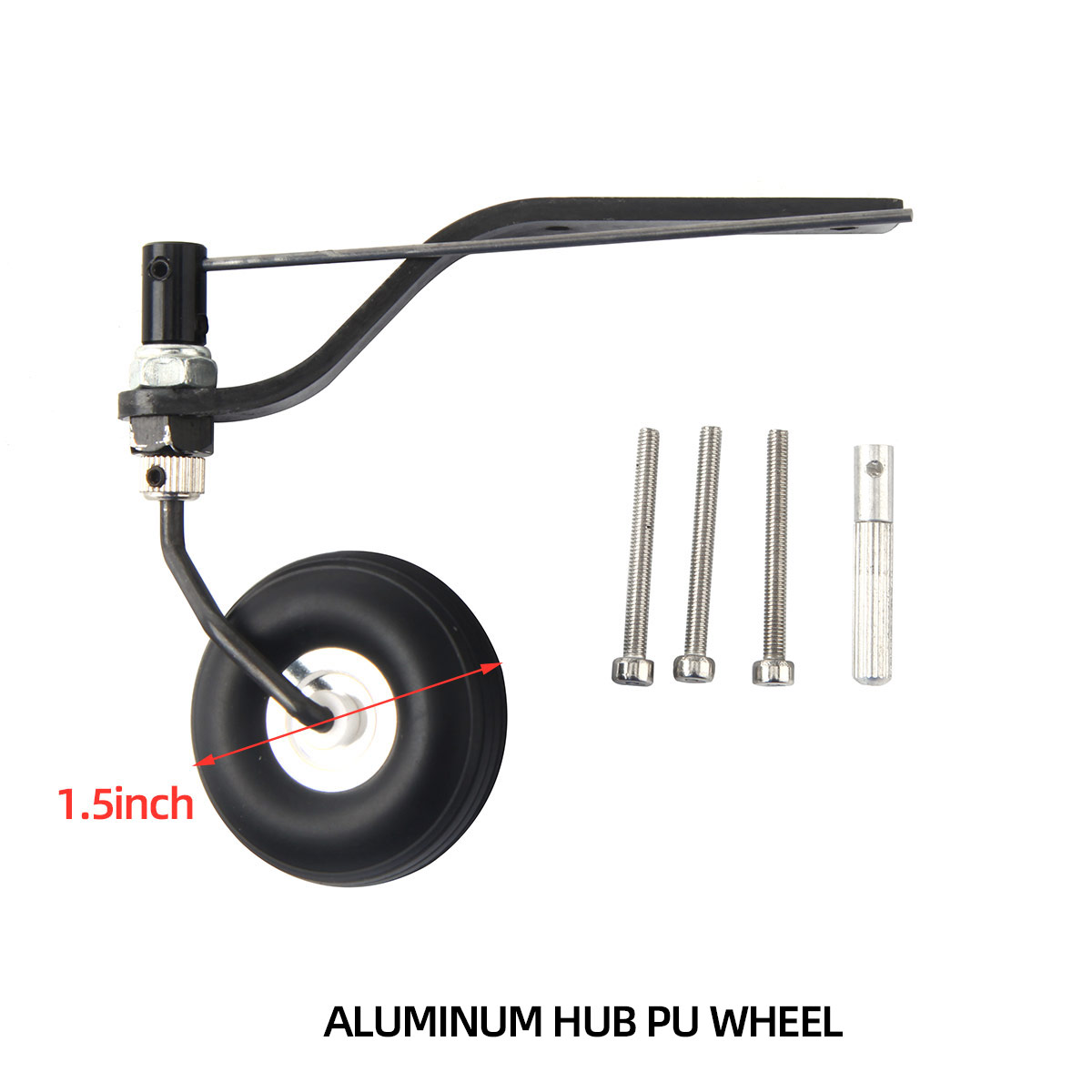 Juego de ruedas de tren de aterrizaje trasero de fibra de carbono, modelo de motor de gasolina, avión RC, 30E/50E/20CC/30CC/50CC/100CC, 1 ud.: Blanco