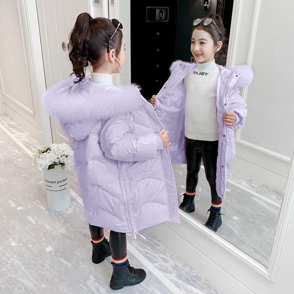 Leeftijd Voor 4 5 6 7 8 9 10 12Yrs Tienermeisjes Warme Beneden Parka Effen Kleur Volledige Mouw Bovenkleding mode Meisjes Jassen Winter Kleding