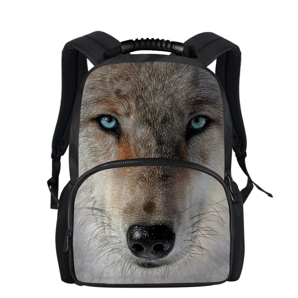 Twoheartsgirl Cool Animal Wolf Print School Backpack for Boys 3d Kids Bagpack Printing Men Student Laptop Backpack 17inch: Z6285A