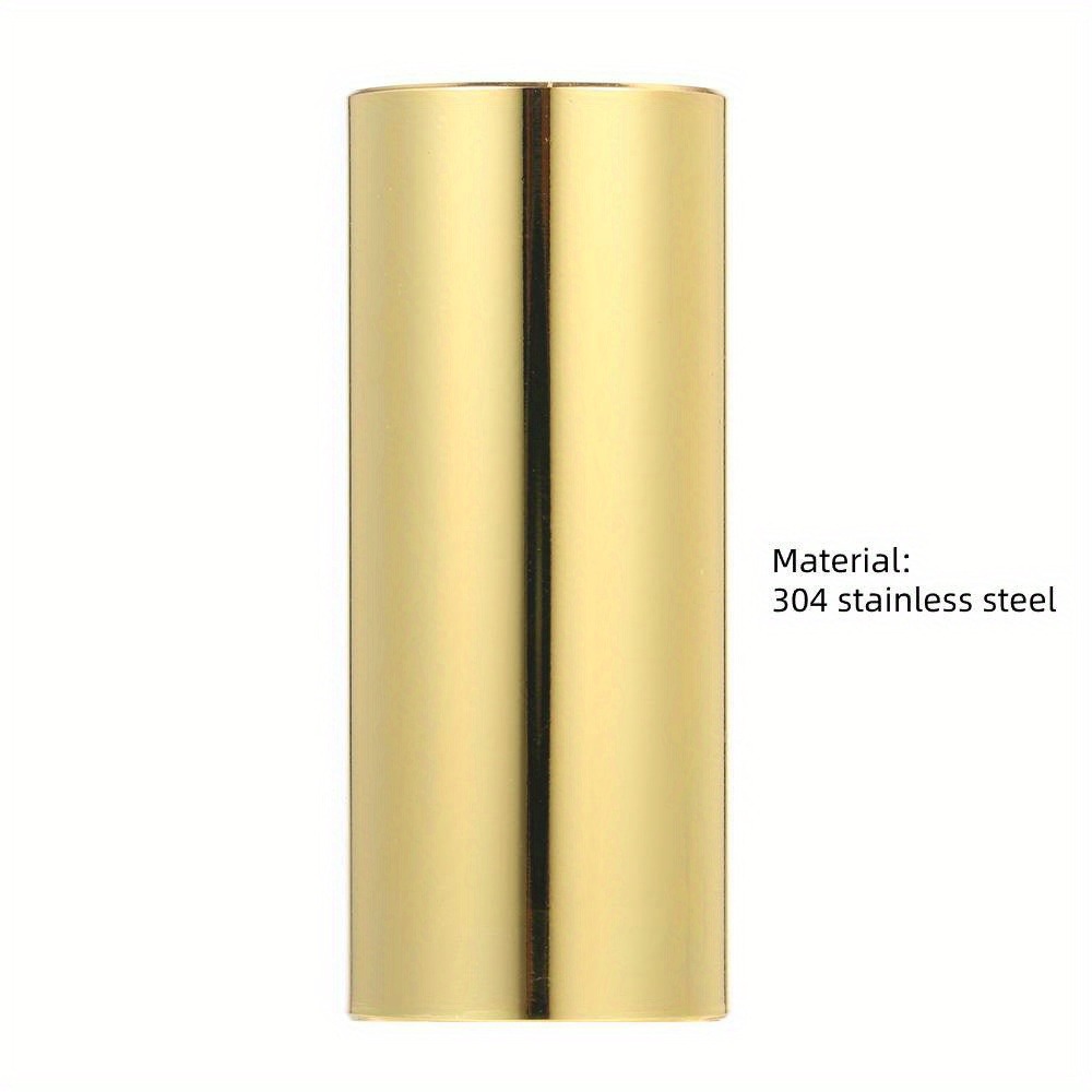 Barra deslizante de guitarra de 60MM, diapositivas de dedo de Metal/acrílico de acero inoxidable para guitarra, ukelele, instrumentos de cuerda, accesorios para guitarra, 1 ud.: Oro