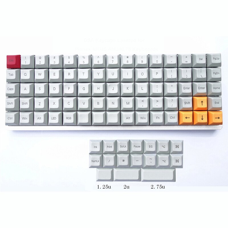 Dsa Keycaps Voor Planck Niu40 XD75 RGB75 Ortholinear Toetsenborden Voor Cherry Mx Schakelaars Van Mechanische Toetsenbord