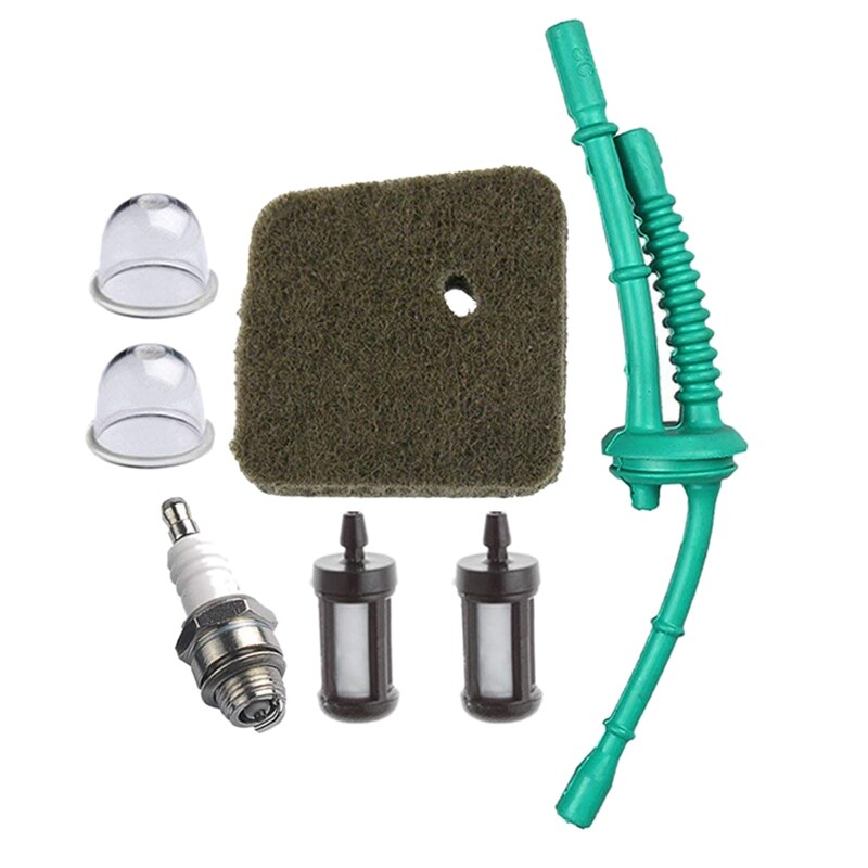 Air Filter + Fuel Line Filter-Primer Bulb For Stihl Fs38 Fs45 Fs46 Fs55 Km55 Hl45 Fs45L Fs45C Fs46C Km55C Km55R Km55Rc String Tr: Default Title