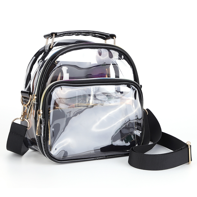 Transparante Pvc Dames Kleine Handtassen Stadion Goedgekeurd Vrouwen Doorzichtige Tas Mode Waterdichte Casual Eenvoudige Crossbody Schoudertassen
