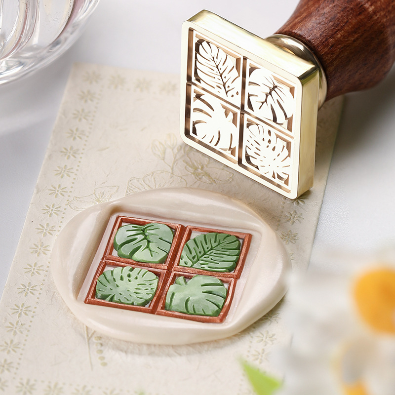 1pc 25mm plant bloem waszegelstempel sluitstempelkop voor kaarten enveloppen trouwuitnodigingen verpakkingen scrapbooking