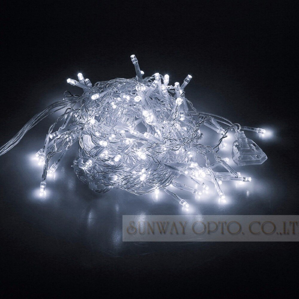 4.5 M 96 LED Ijspegel Gordijn Window Lights Waterval Fairy String Lights voor Indoor Outdoor Kerstvakantie Wedding Slingers