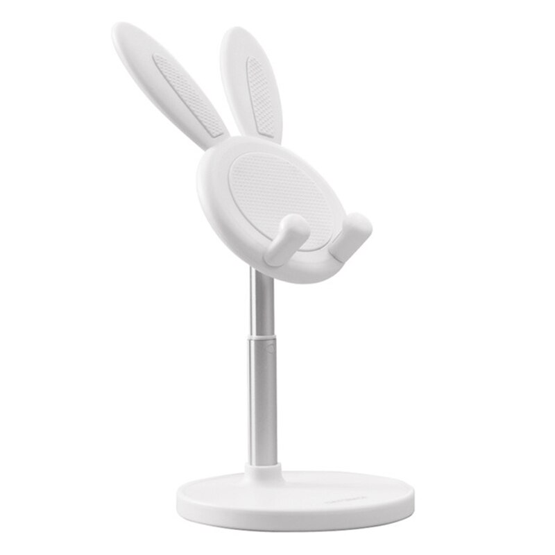 2022 Leuke Bunny Telefoon Houder Desktop Mobiele Telefoon Stand Hoogte Hoek Verstelbare Voor Iphone 11 12 Ipad Mooie Konijn Tablet ondersteuning: white