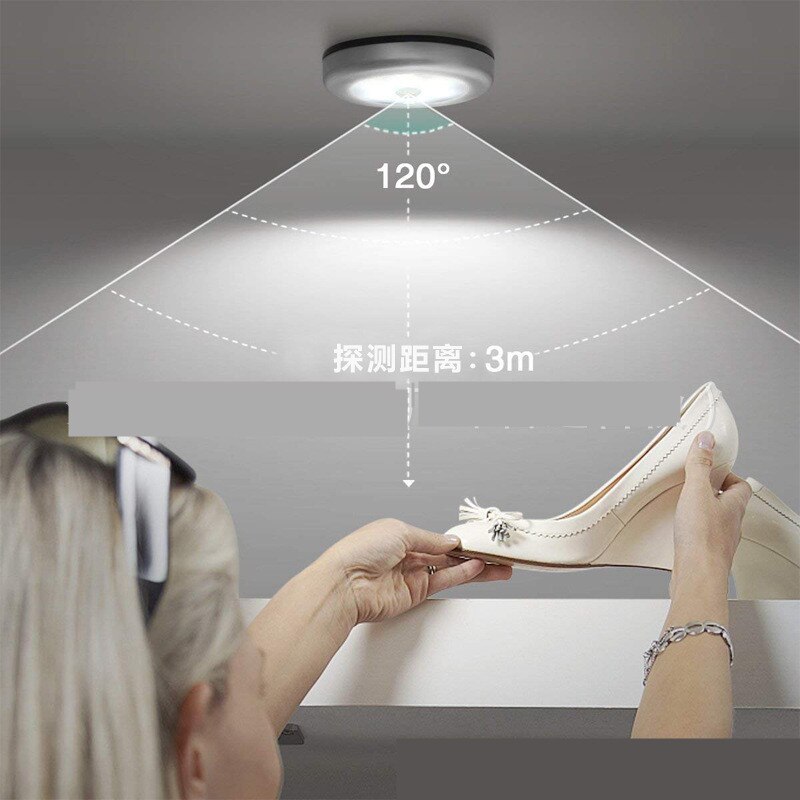 6 led infrarood inductielamp garderobe gang toilet nachtlampje smart home nachtlampje