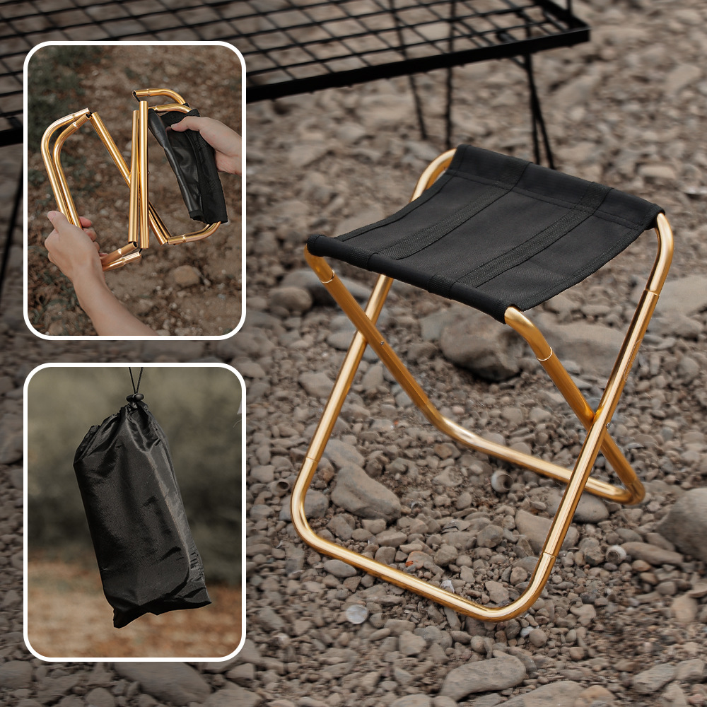 Chaise pliante Portable en alliage d&#39;aluminium, tabouret de Camping léger pour pique-nique pêche, chaise de pelouse Baech