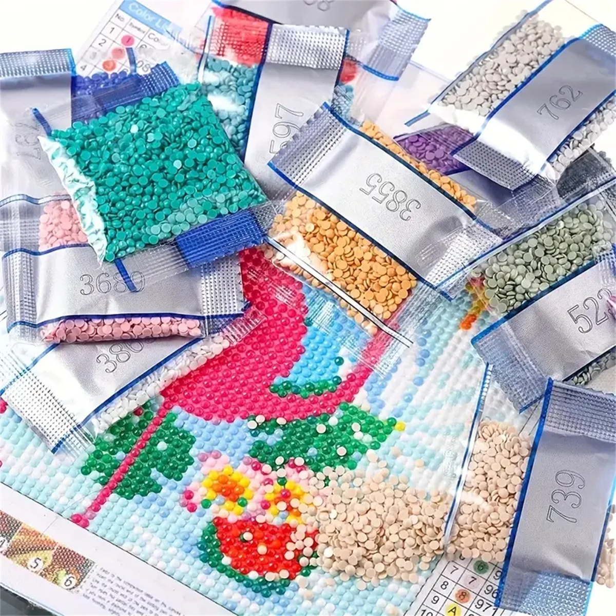 20000-40000 pièces/ensemble diamant Art remplacements perles couleur aléatoire chacun 1000 pièces Total 20-40 couleurs diamant peinture perles rondes